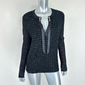 CHANEL women sweater top size 44 FR or L Authentic Retail 5800$